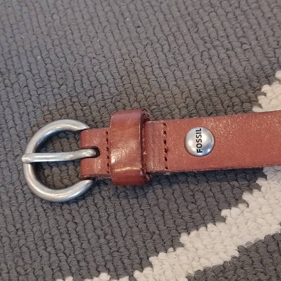 Fossil Brown Leather Belt With Colored Circles Women's Large - Picture 3 of 15